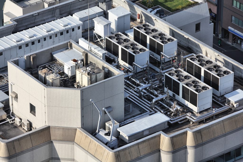 High-rise roof top HVAC equipment